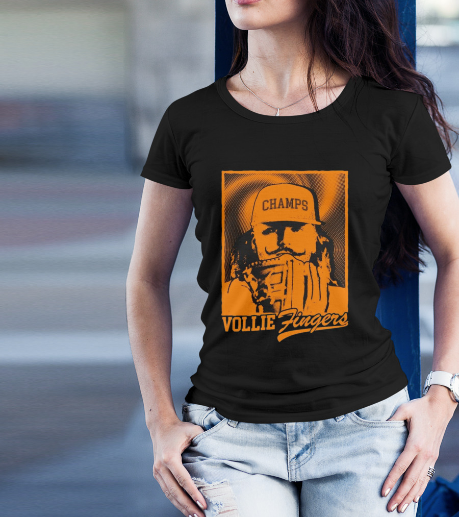 Vollie Fingers Champs Baseball Glove T-Shirt