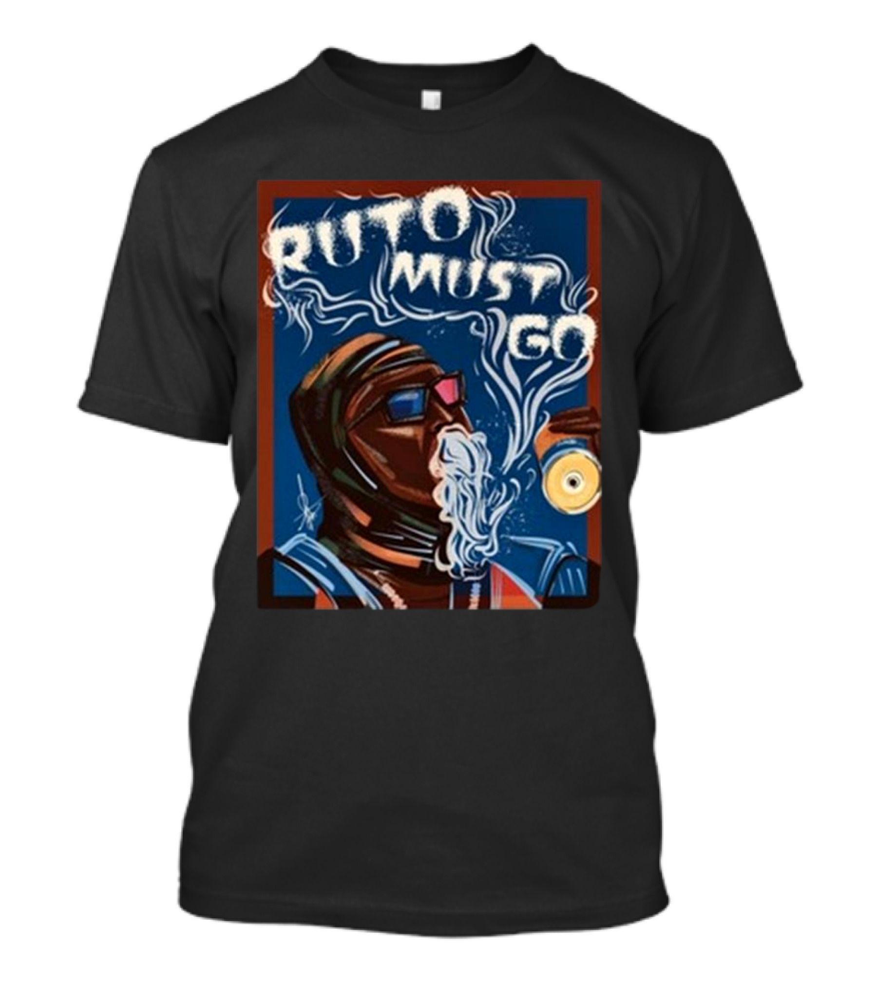 Ruto Must Go Smoke And Drink Illustrated Protest T-Shirt
