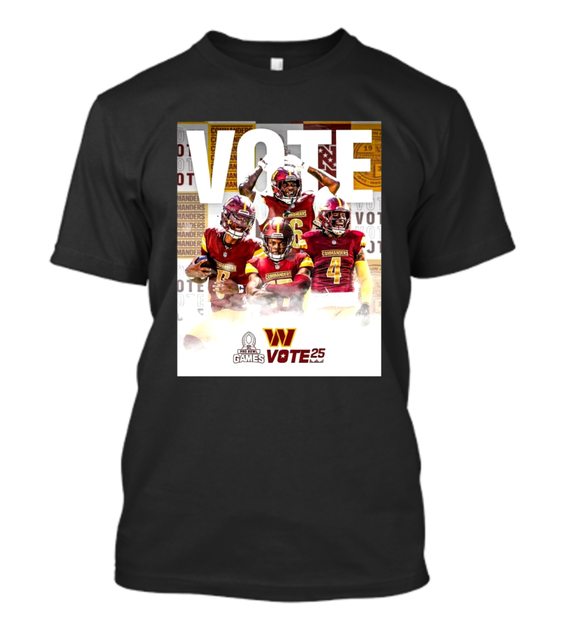 Washington Commanders Vote 25 RaiseHail Pro Bowl Games Football Team Victory T-Shirt