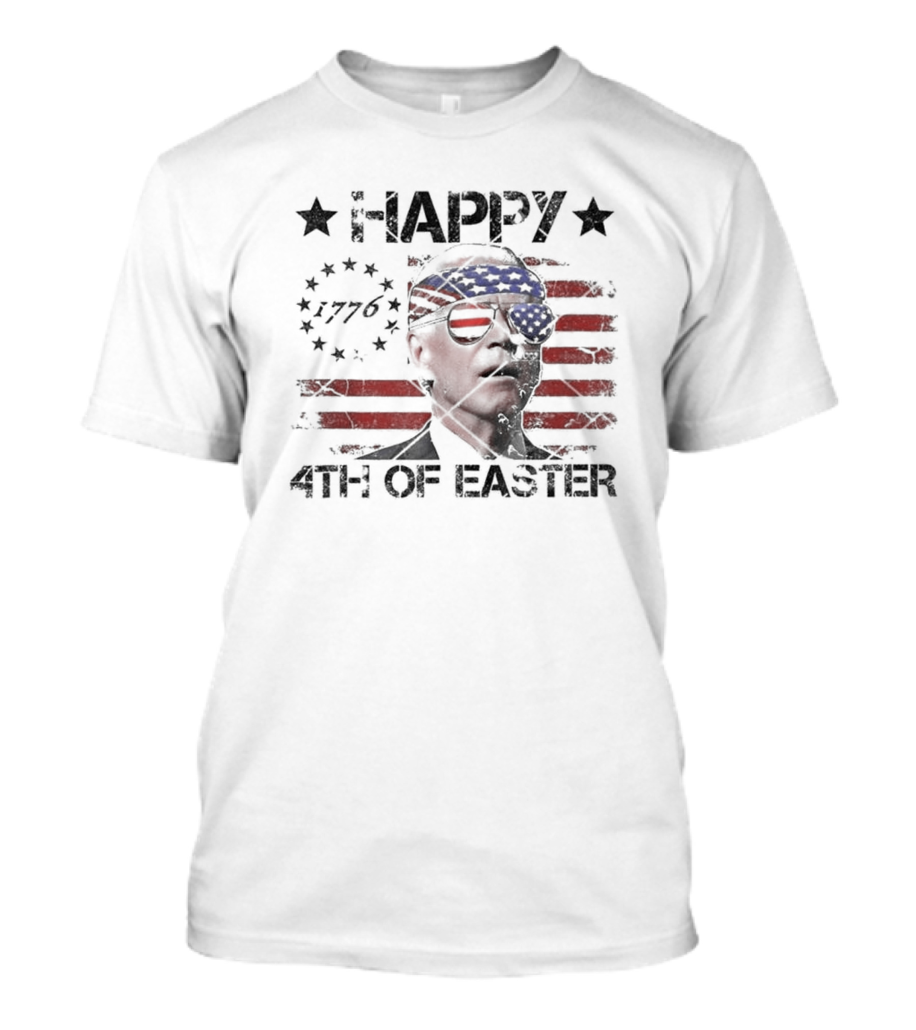Happy 1776 Joe Biden American Flag 4th Of Easter T-Shirt