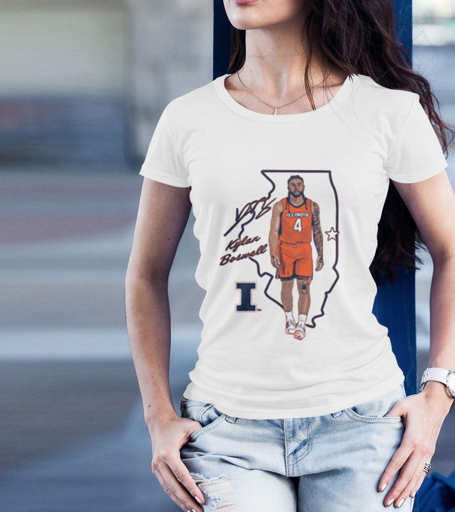 Kylan Boswell Illinois Fighting Illini Signature Collection T-Shirt