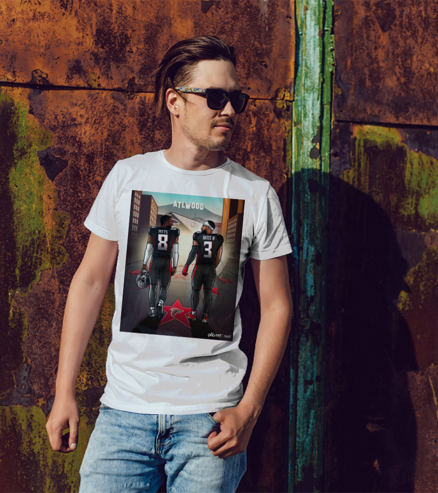 ATLWOOD Kyle Pitts 8 Jessie Bates III 3 Atlanta Falcons Star-studded Sunday T-Shirt