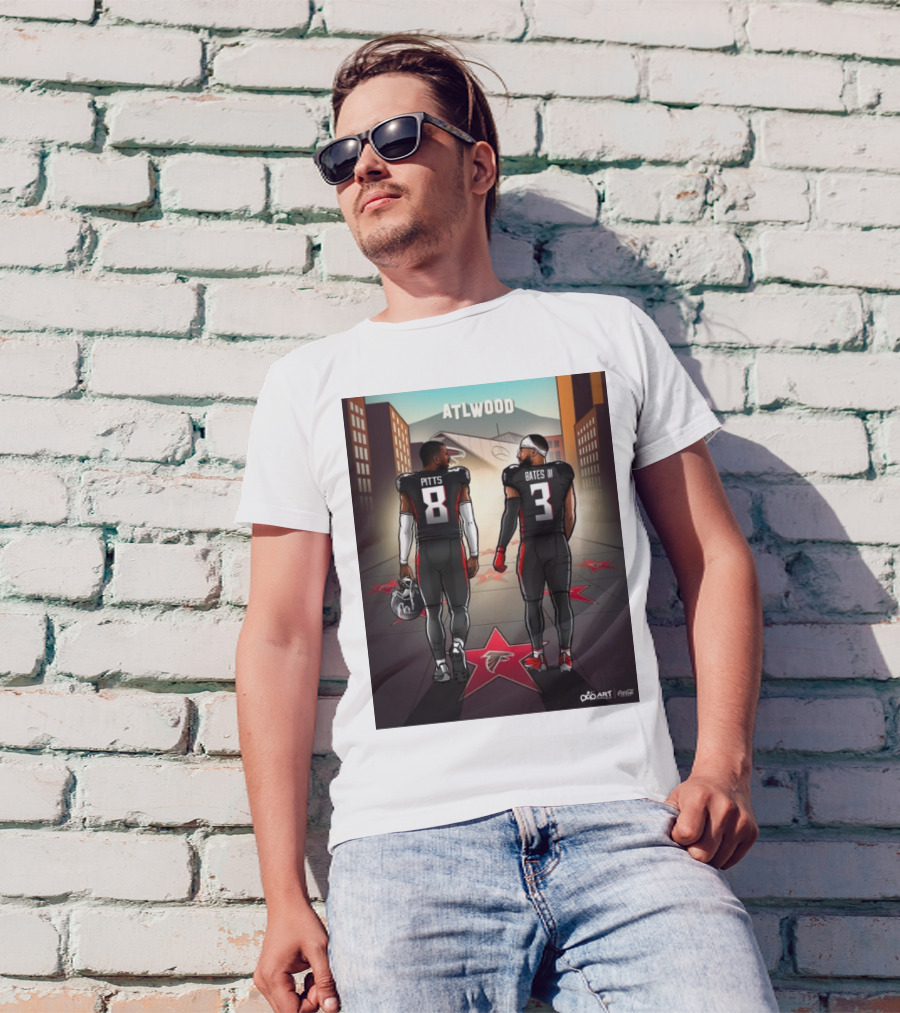 ATLWOOD Kyle Pitts 8 Jessie Bates III 3 Atlanta Falcons Star-studded Sunday T-Shirt