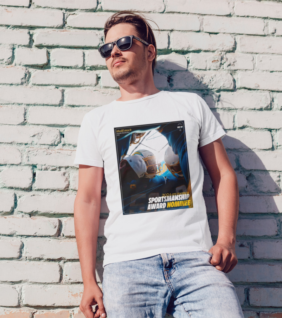 Los Angeles Chargers Khalil Mack Outside Linebacker 2024 Art Rooney Sportsmanship Award Nominee Charged Up Team Spirit T-Shirt