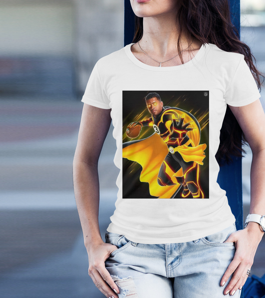 Russell Wilson In Pittsburgh Steelers Superhero NFL Future T-Shirt
