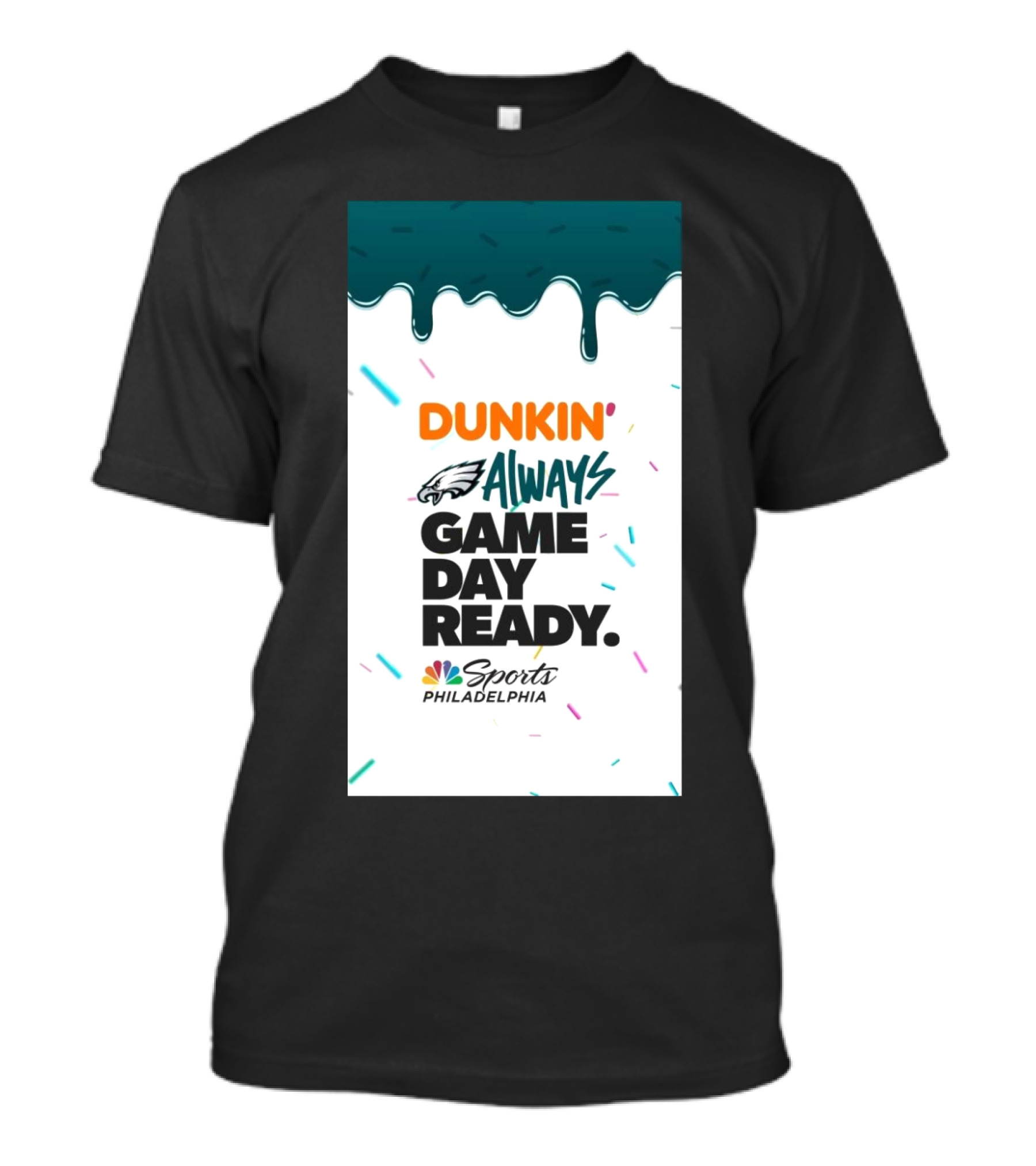 Dunkin' Always Game Day Ready Philadelphia Eagles NBC Sports Philadelphia T-Shirt