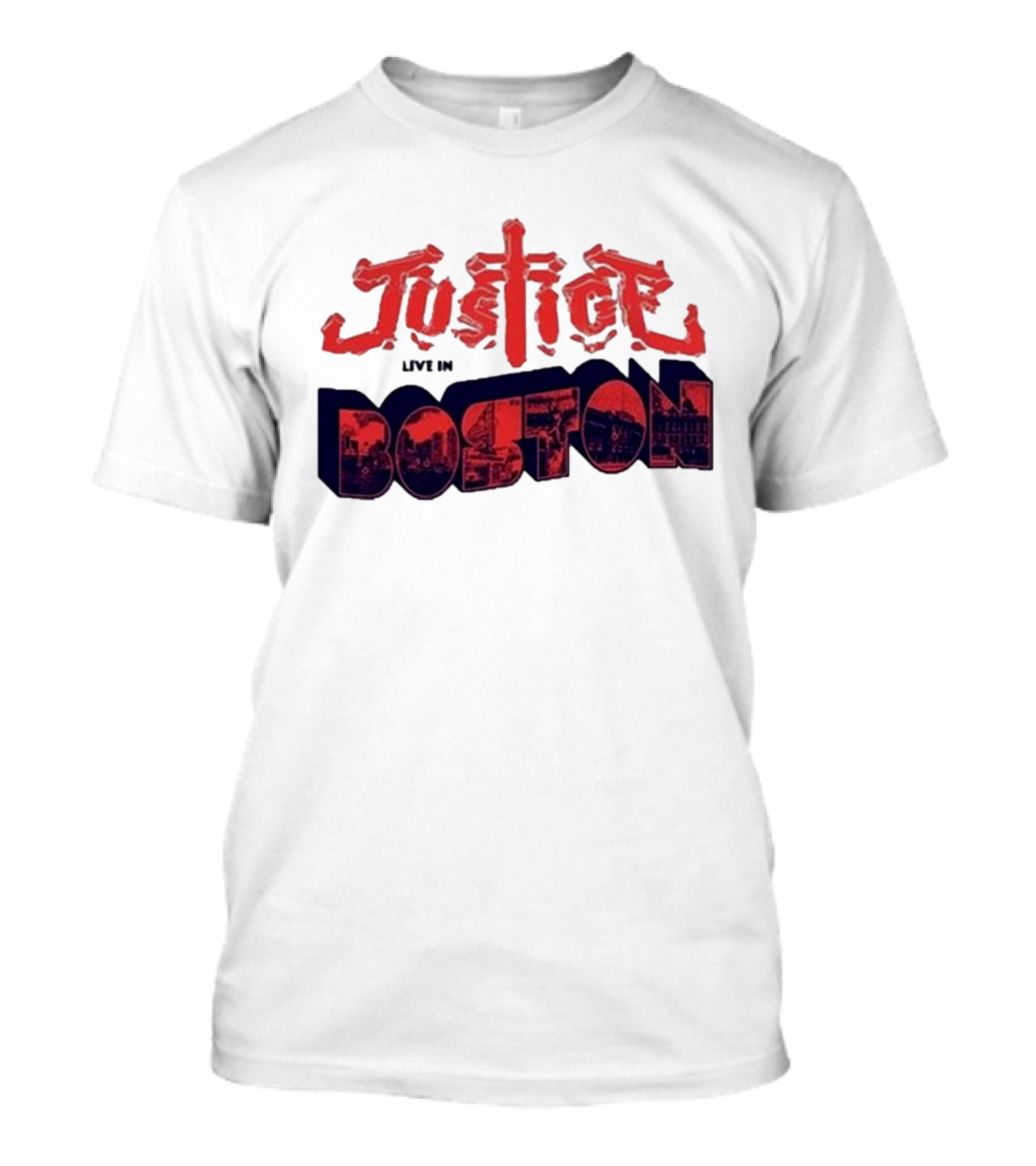 Justice 2024 Tour Live In Boston Urban Skyline Highlights T-Shirt
