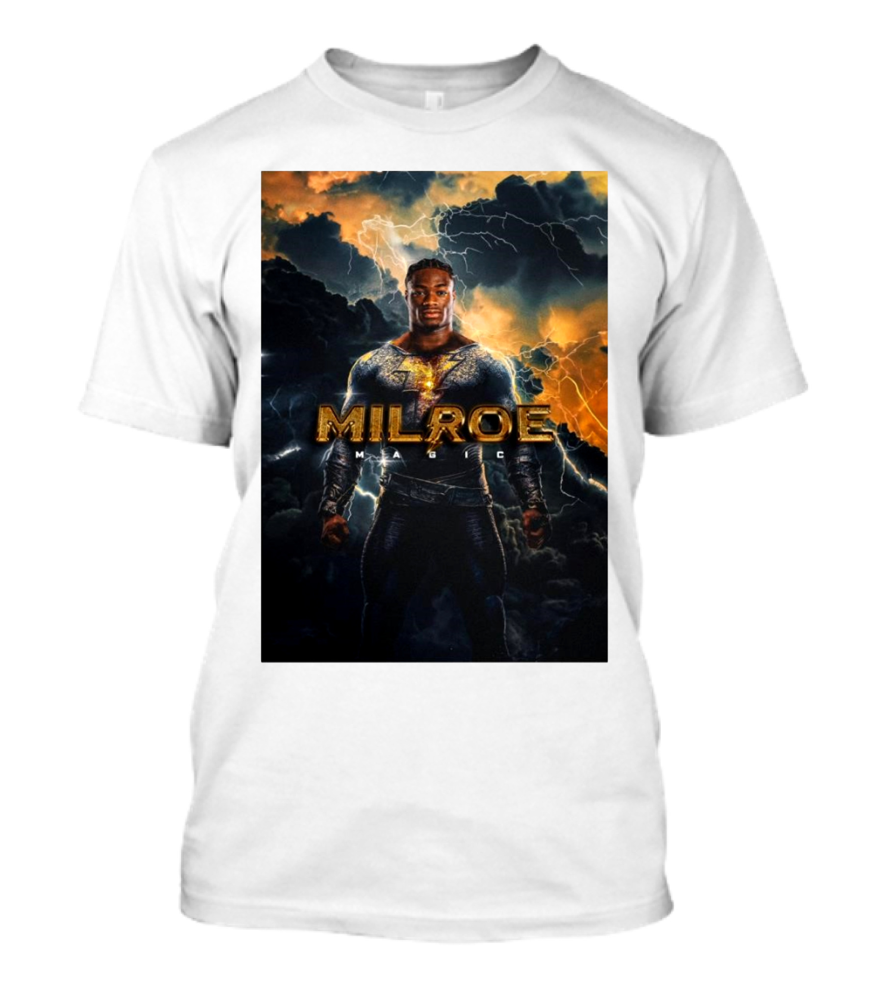 Milroe Magic Alabama Football Heroic Lightning Storm T-Shirt