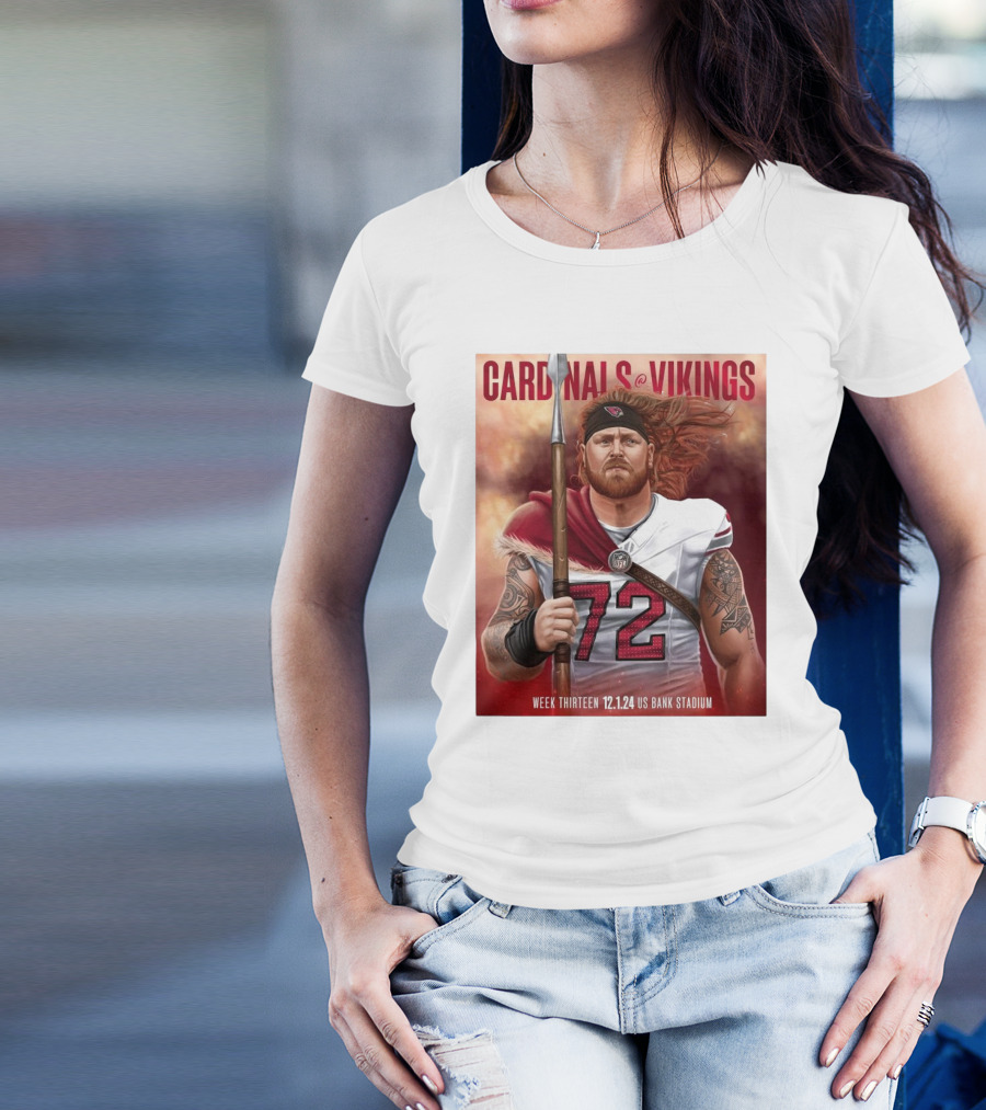 Cardinals At Vikings Week Thirteen 12.1.24 US Bank Stadium T-Shirt