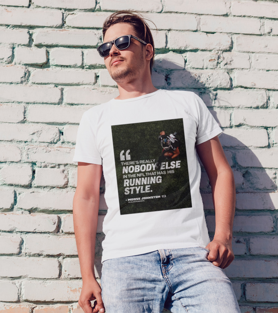 Atlanta Falcons Bijan Robinson Unique Running Style Moose Johnston Quote NFL T-Shirt
