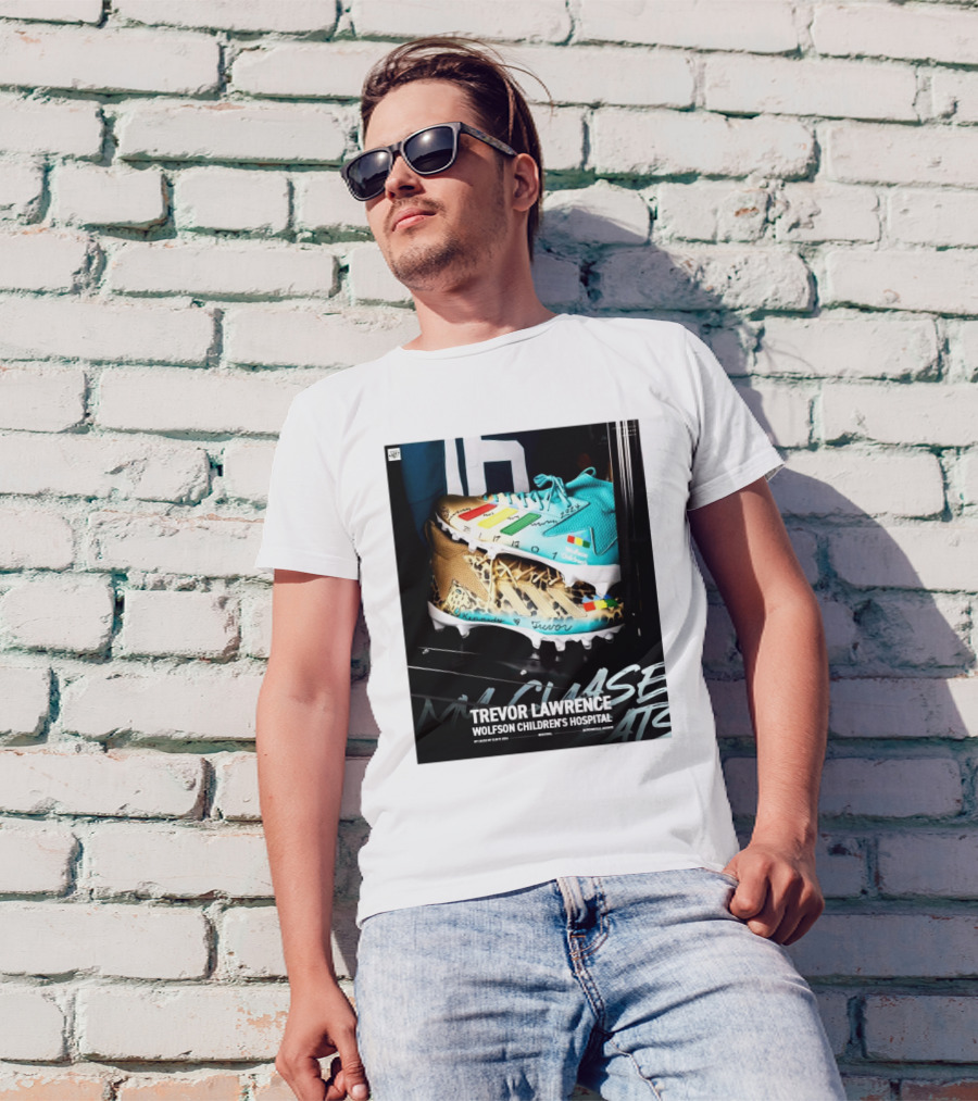 Trevor Lawrence Wolfson Children's Hospital Cleats NFL My Cause My Cleats Initiative Jacksonville Jaguars T-Shirt