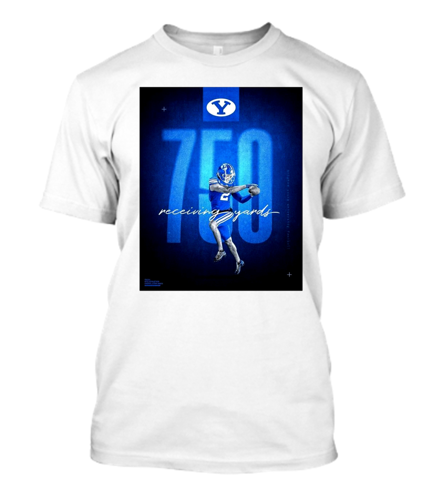 BYU Cougars Football 2024 Chase Roberts 750+ Receiving Yards T-Shirt