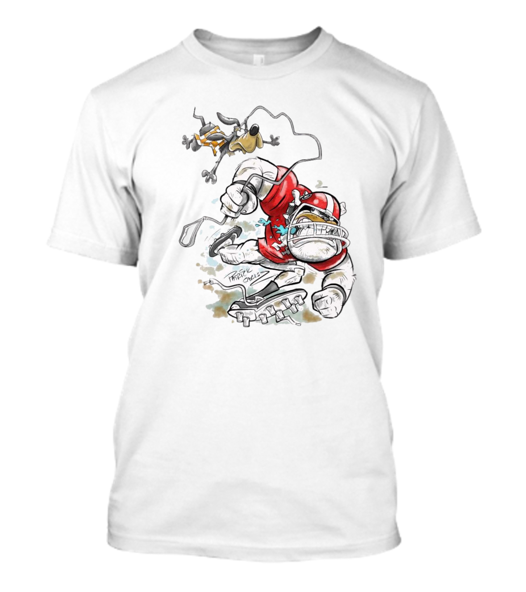 Georgia Bulldogs Vs Tennessee Volunteers Patrick Carlson Mascot 2024 NCAA Battle T-Shirt