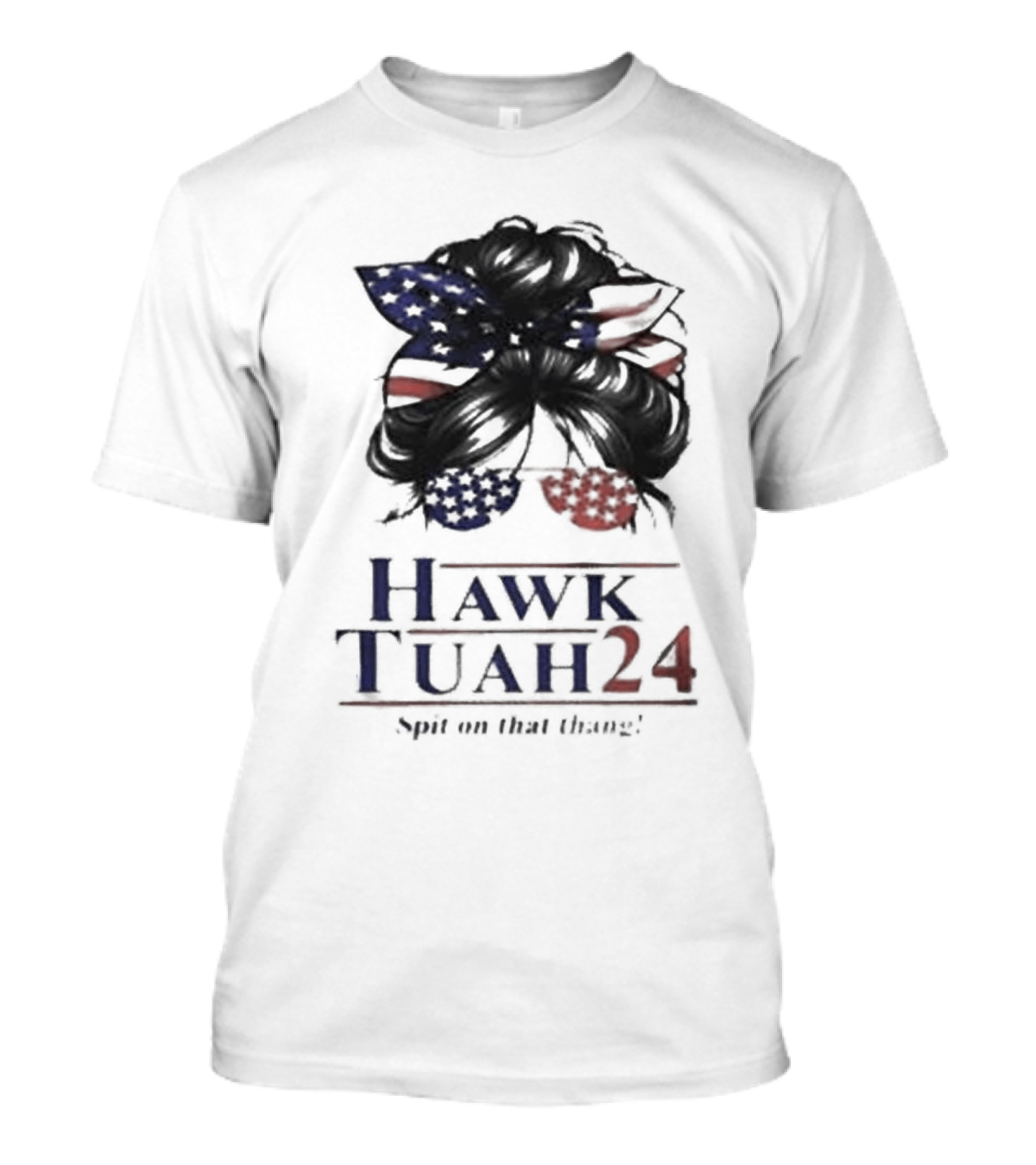 Hawk Tuah 24 Spit On That Thang Happy 4th Of July Independence Girls T-Shirt