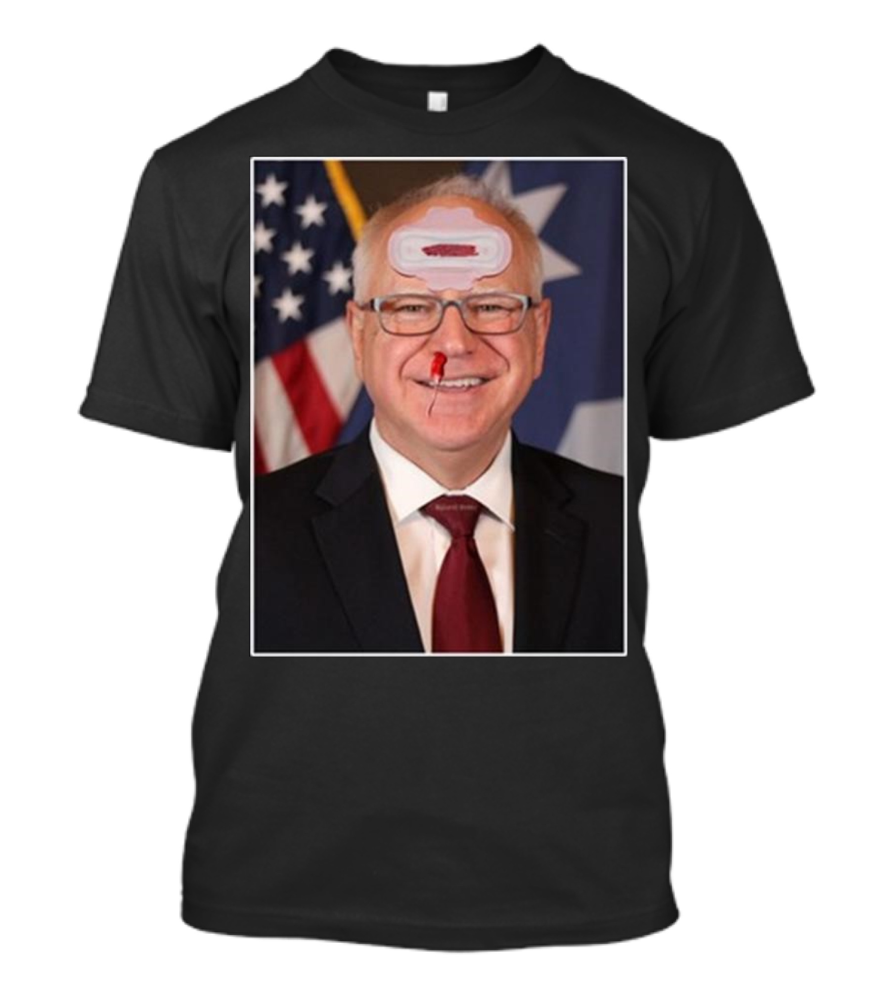 Makaveli Memes Tampon Tim Walz The Maxi Pad Minnesotan Political Satire T-Shirt