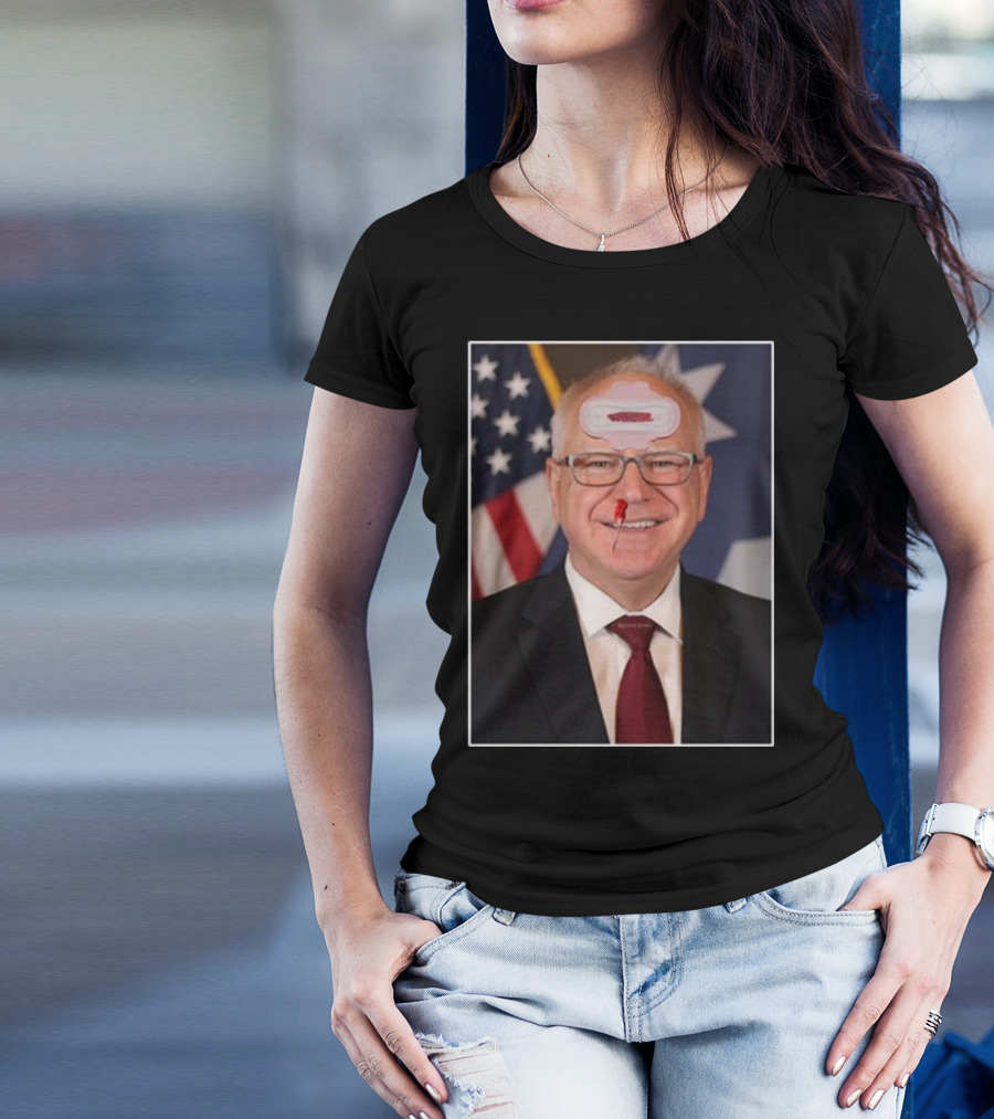 Makaveli Memes Tampon Tim Walz The Maxi Pad Minnesotan Political Satire T-Shirt