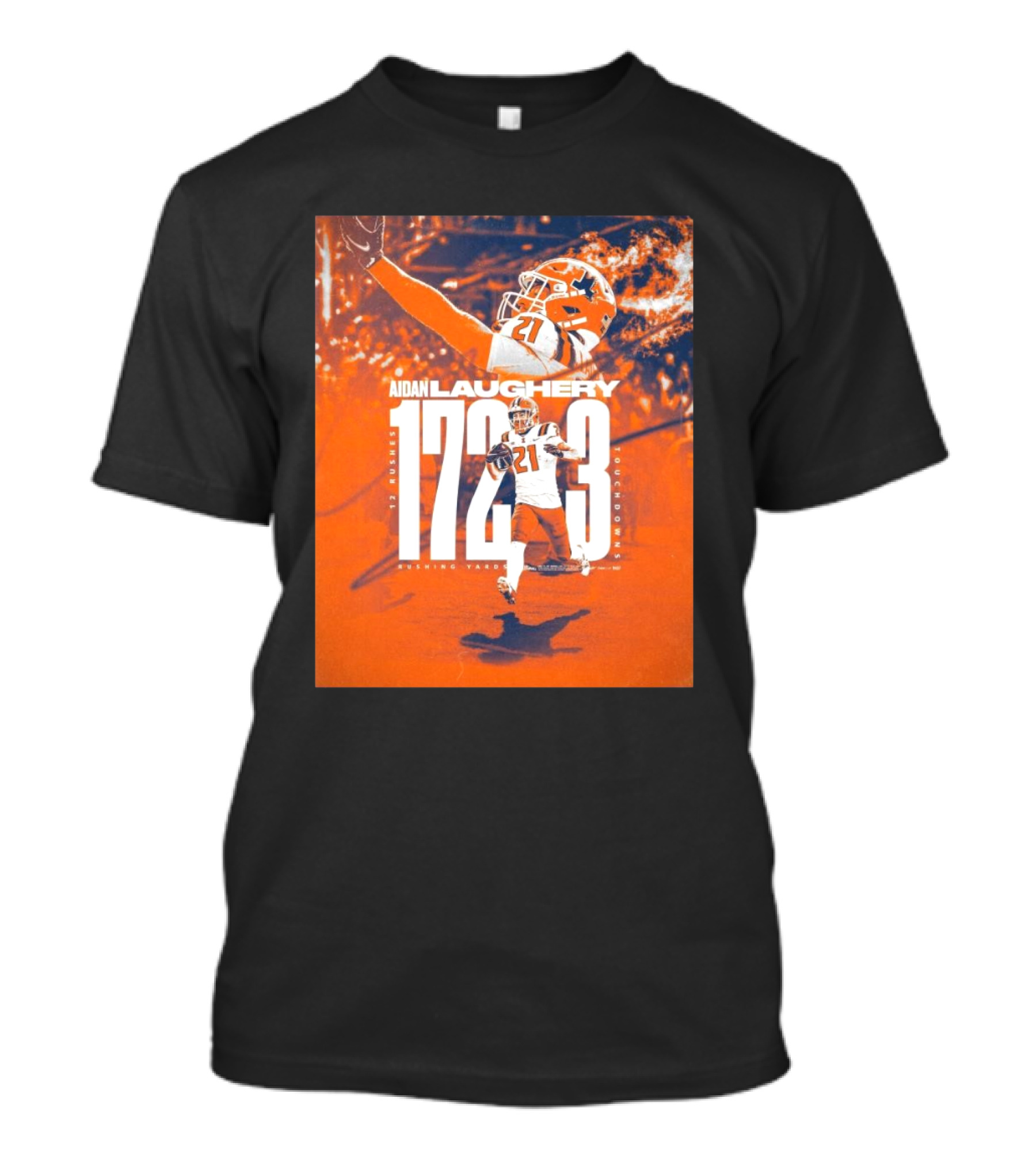 Illinois Fighting Illini Aidan Laughery 172 Rushing Yards 12 Rushes 3 Touchdowns T-Shirt