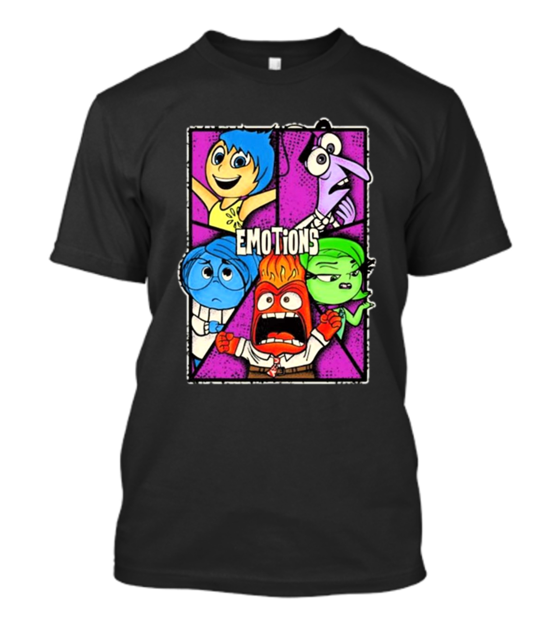Inside Out 2 Disney Emotions Cartoon Characters T-Shirt