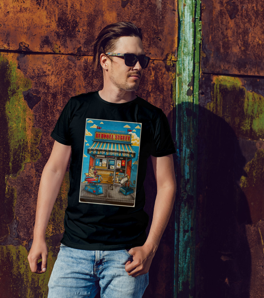 Kendall Street Company Presents Kendall Street Is For Lovers Tour Featuring Vintage Gas Station Illustrations 2025 T-Shirt