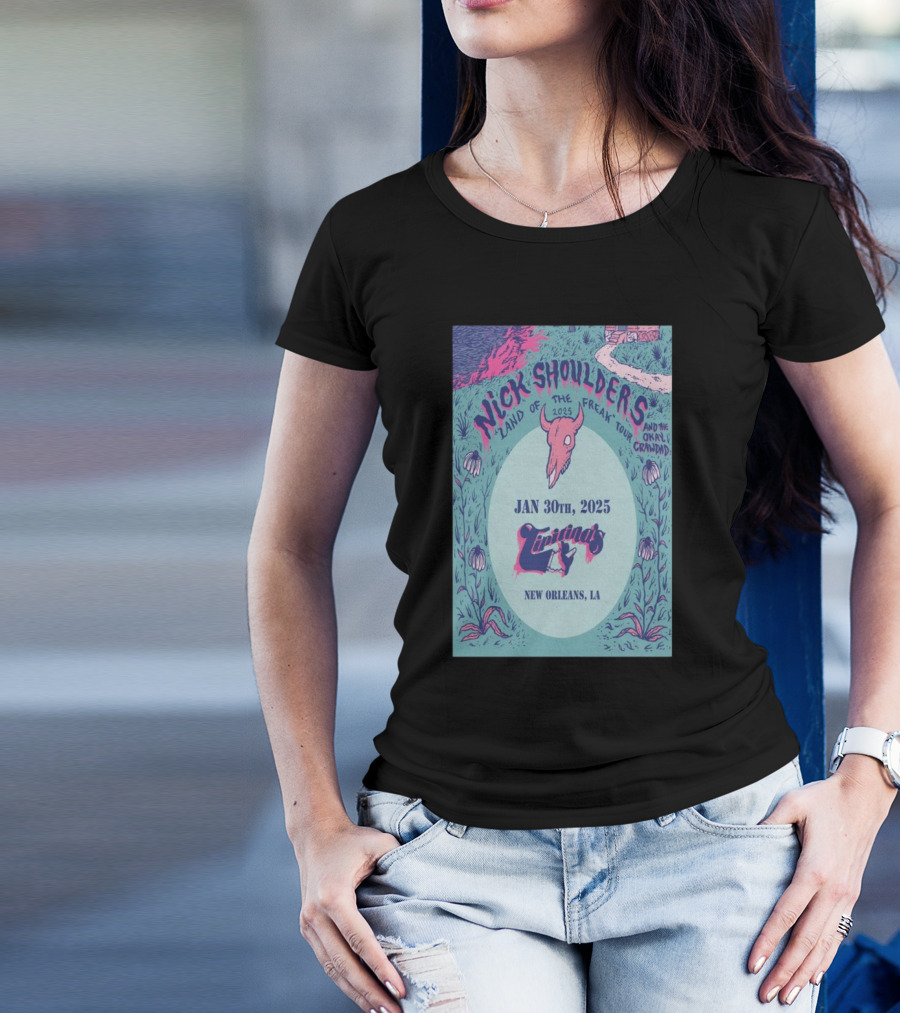 Nick Shoulders Land Of The Freak Tour 2025 Tipitina’s New Orleans LA January 30th T-Shirt