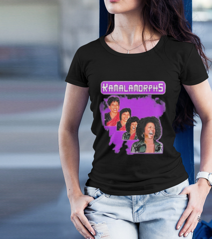 Kamala Harris Kamalamorphs Evolution Laughter Transformation T-Shirt