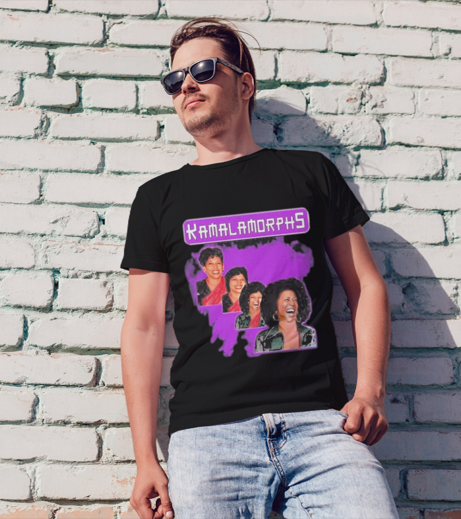 Kamala Harris Kamalamorphs Evolution Laughter Transformation T-Shirt
