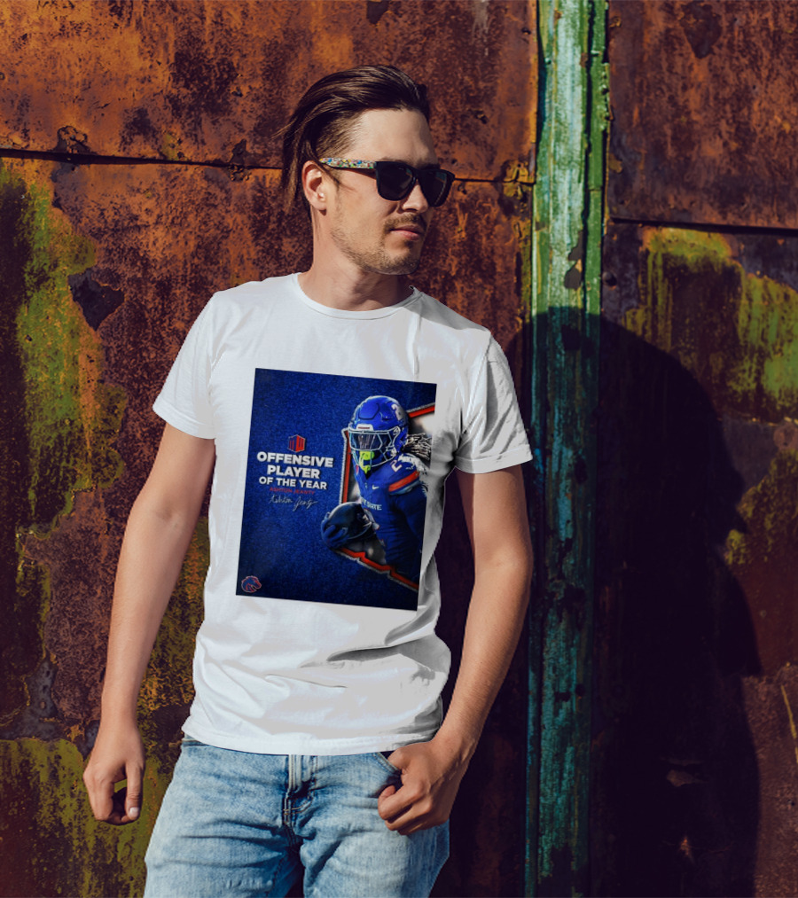 Boise State Broncos Ashton Jeanty Mountain West Offensive Player Of The Year Signature T-Shirt
