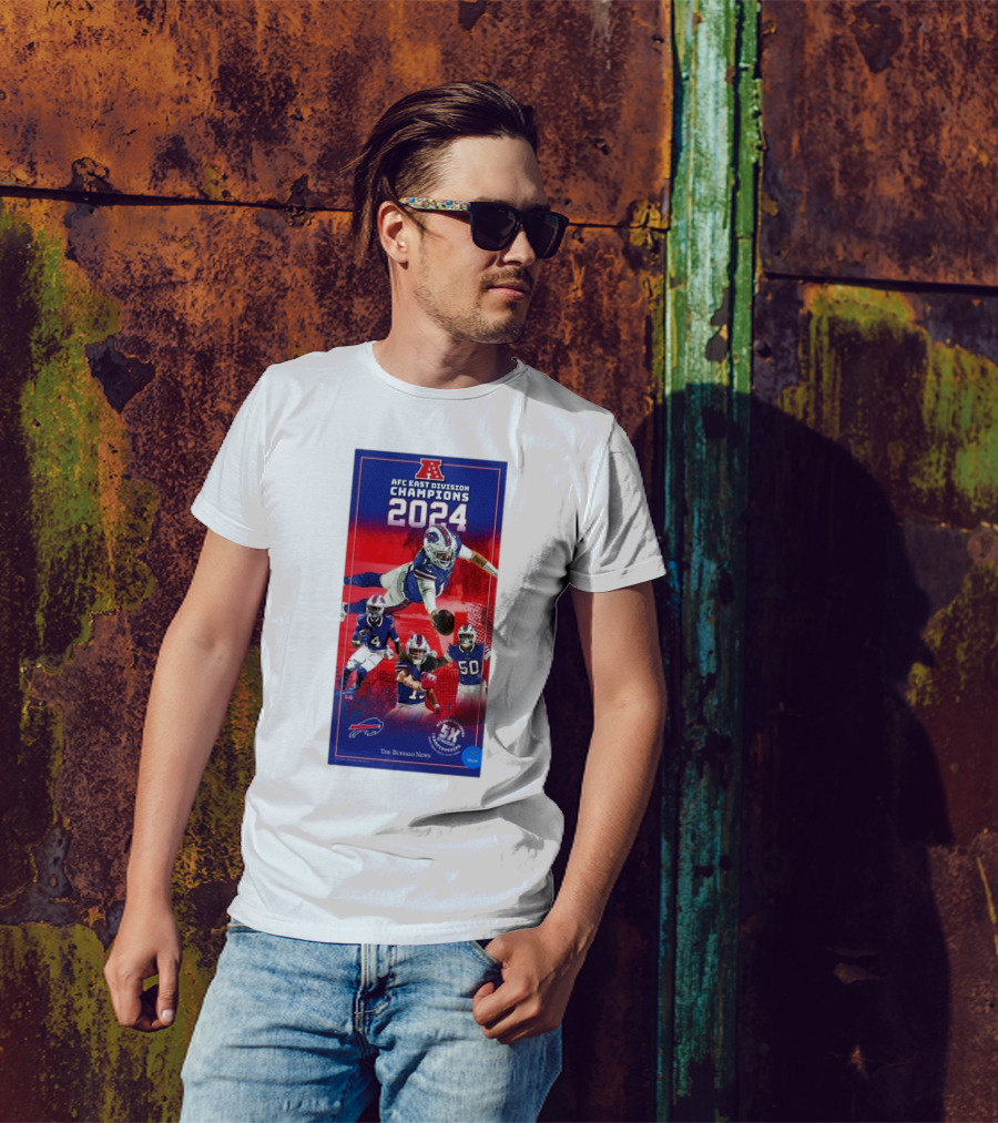 Buffalo Bills 2024 AFC East Division Champions 5X Winners The Buffalo News T-Shirt
