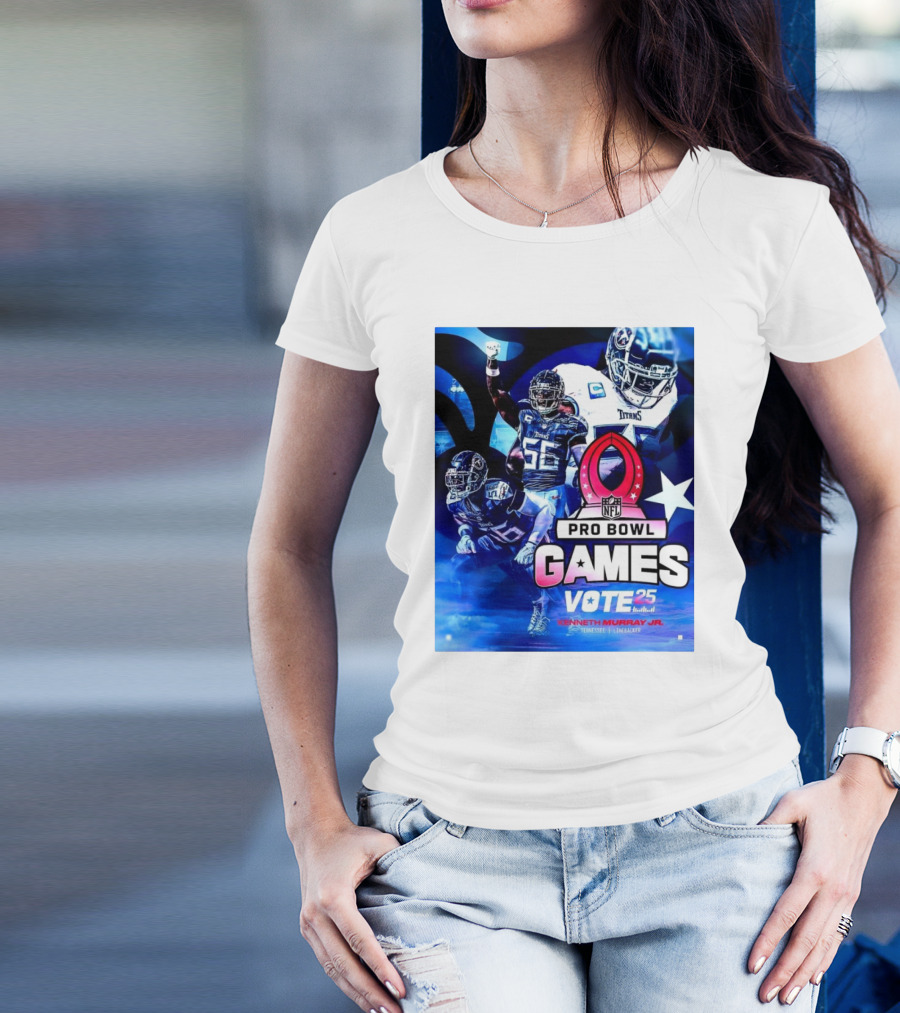 Tennessee Titans NFL Pro Bowl Games Vote 25 Kenneth Murray Jr. Linebacker T-Shirt