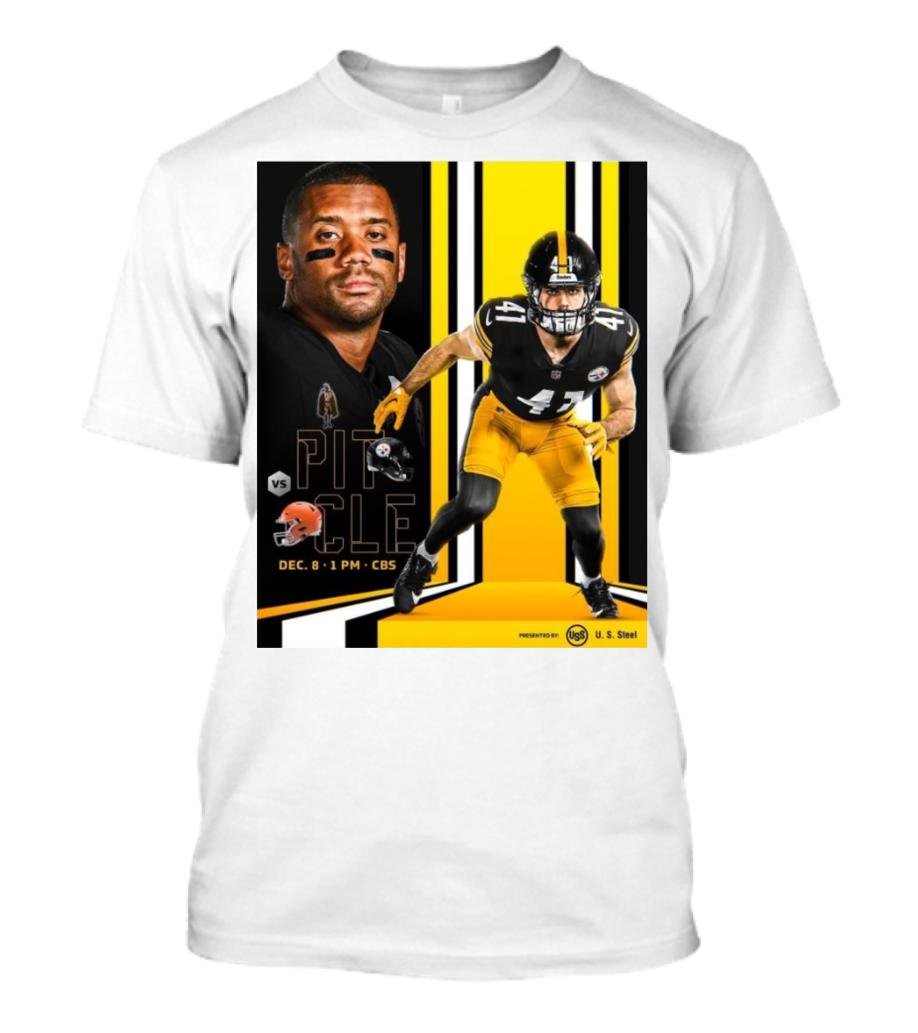 PIT Vs CLE December 8 1 PM CBS NFL Steelers Browns Presented By U. S. Steel T-Shirt