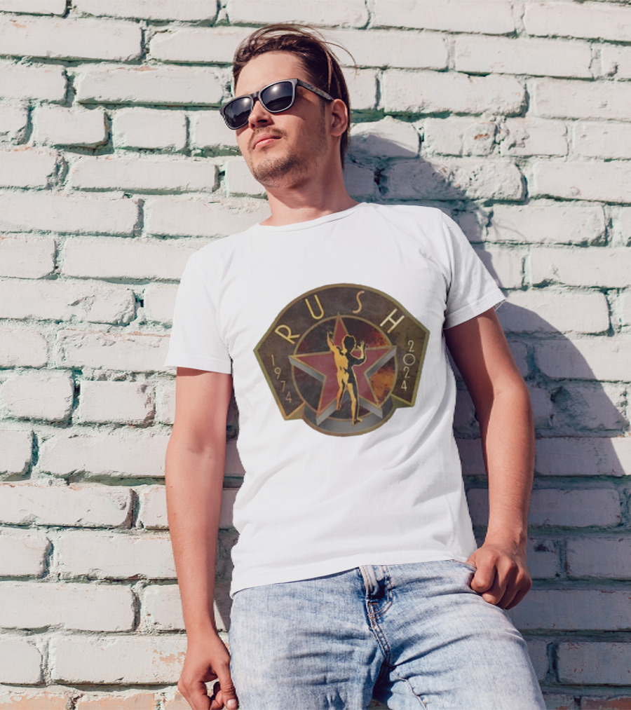 Rush Backstage 1974 2024 R50 Deco Raglan Star Man T-Shirt