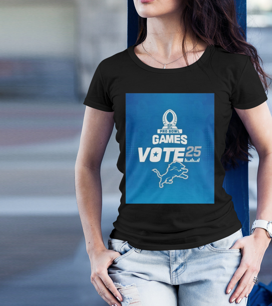 Detroit Lions NFL Pro Bowl Games Vote 25 T-Shirt
