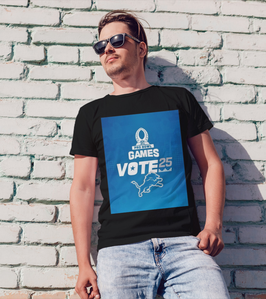 Detroit Lions NFL Pro Bowl Games Vote 25 T-Shirt