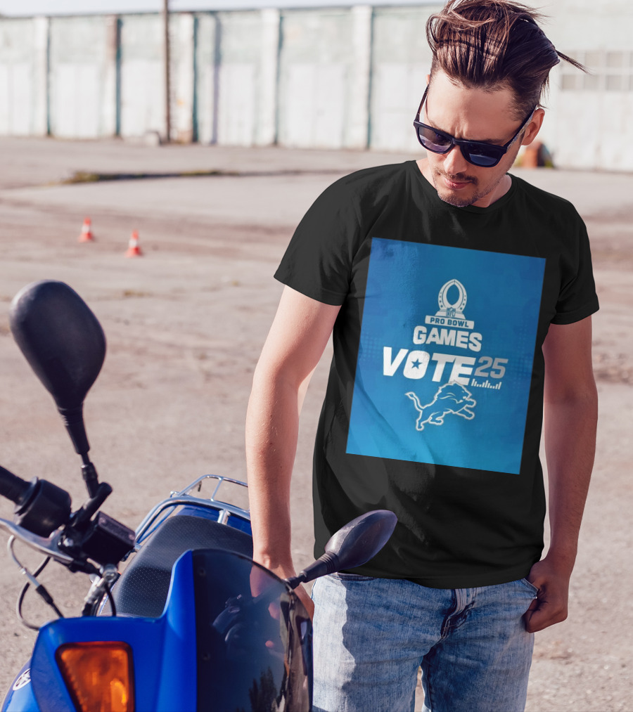 Detroit Lions NFL Pro Bowl Games Vote 25 T-Shirt