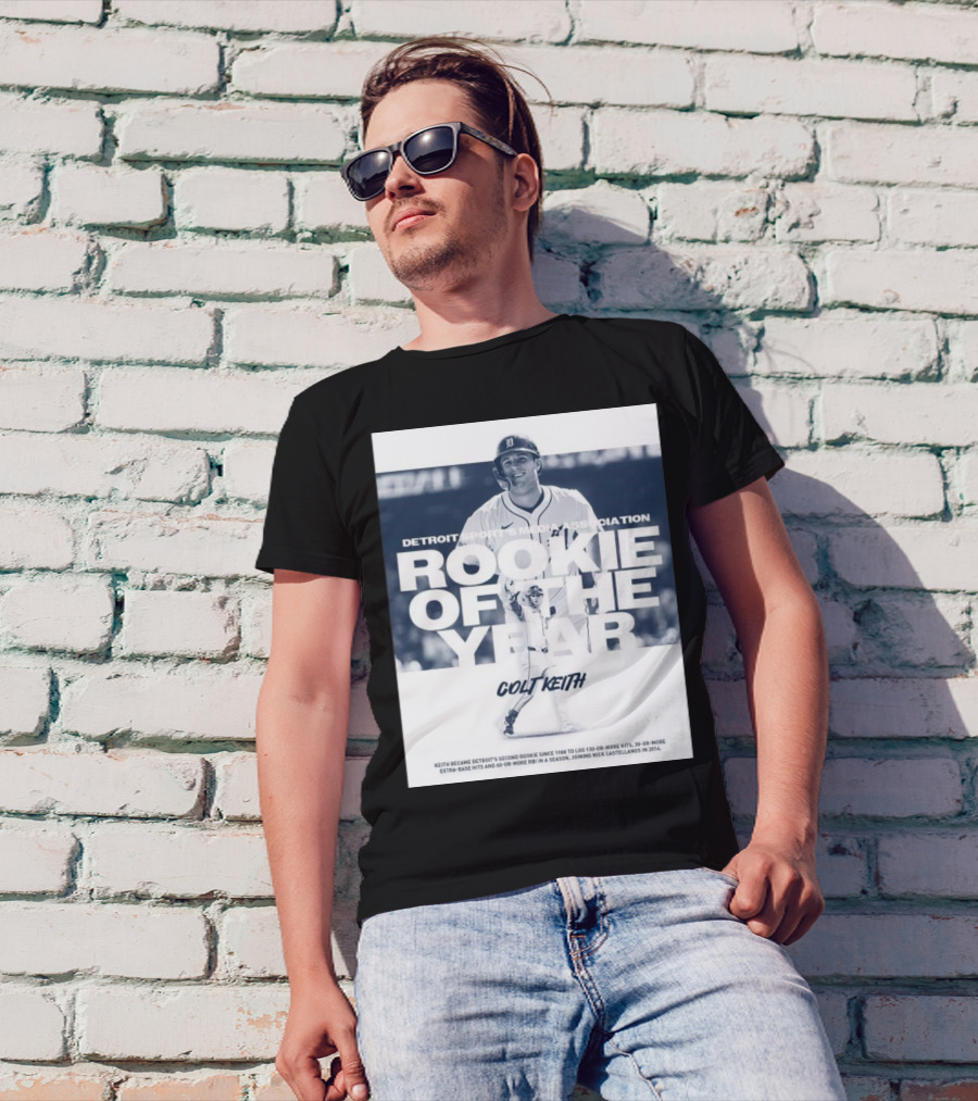 Detroit Tigers Rookie Of The Year Colt Keith Detroit Sports Media Association T-Shirt