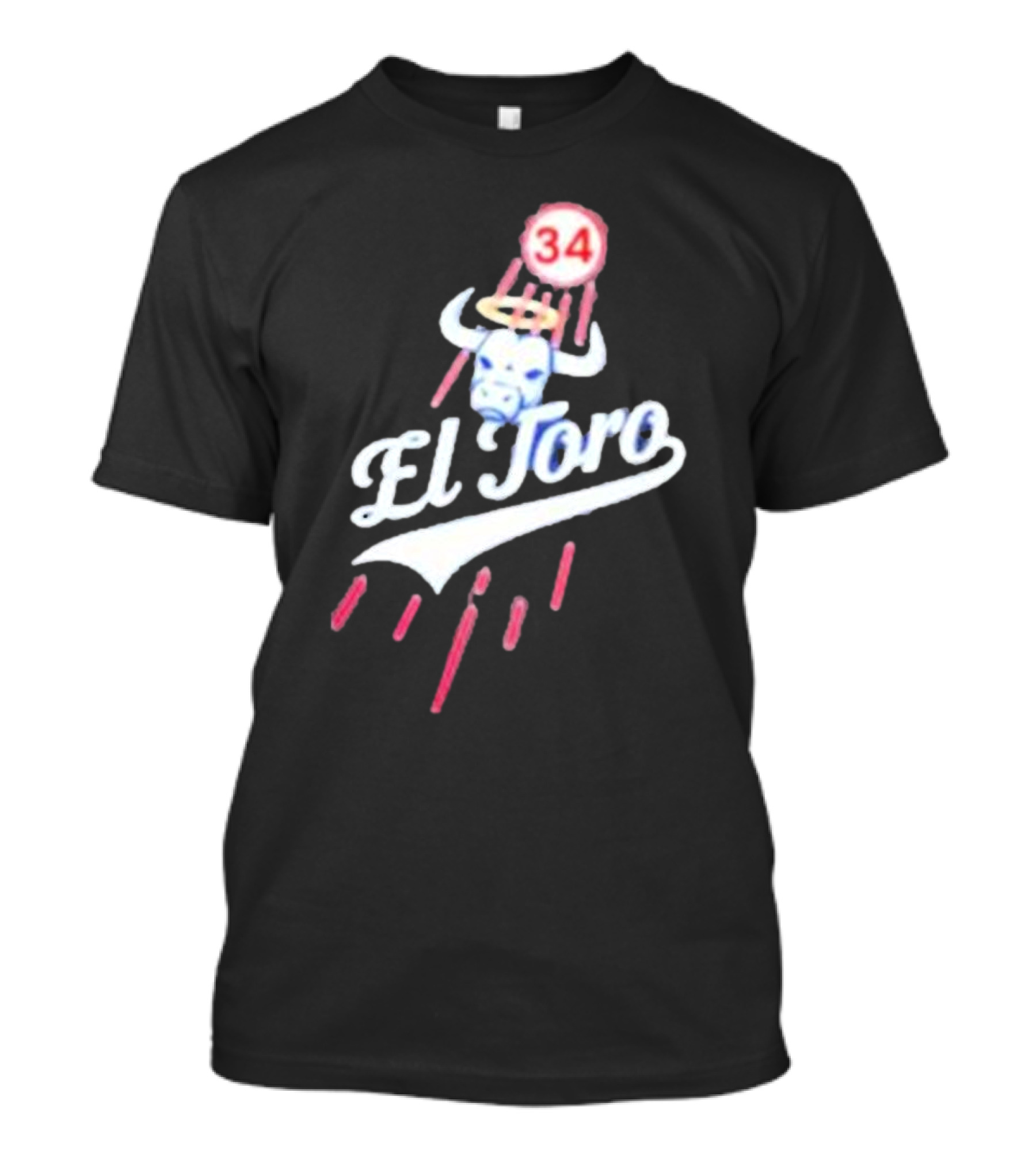 Fernando Valenzuela El Toro Dodgers #34 Bull Halo 1960 T-Shirt