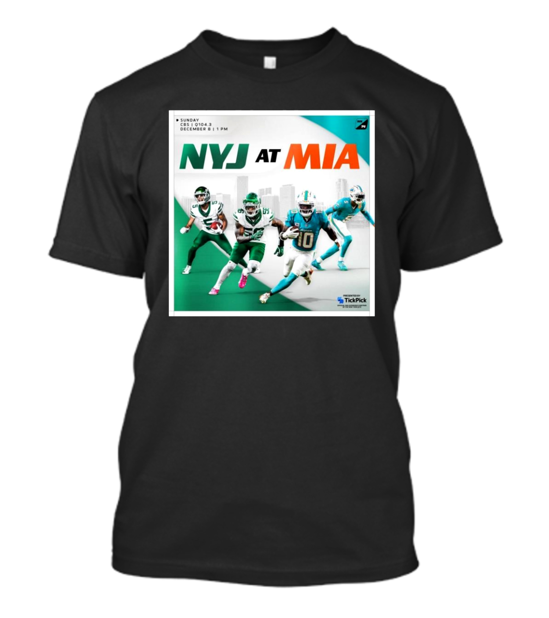 NYJ At MIA Sunday December 8 CBS 1 PM T-Shirt