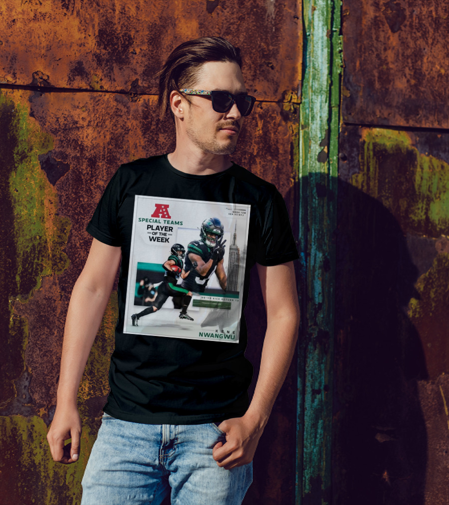 New York Jets Kene Nwangwu AFC Special Teams Player Of The Week Week 13 SEA Vs NYJ 99-Yd Kick Return TD T-Shirt