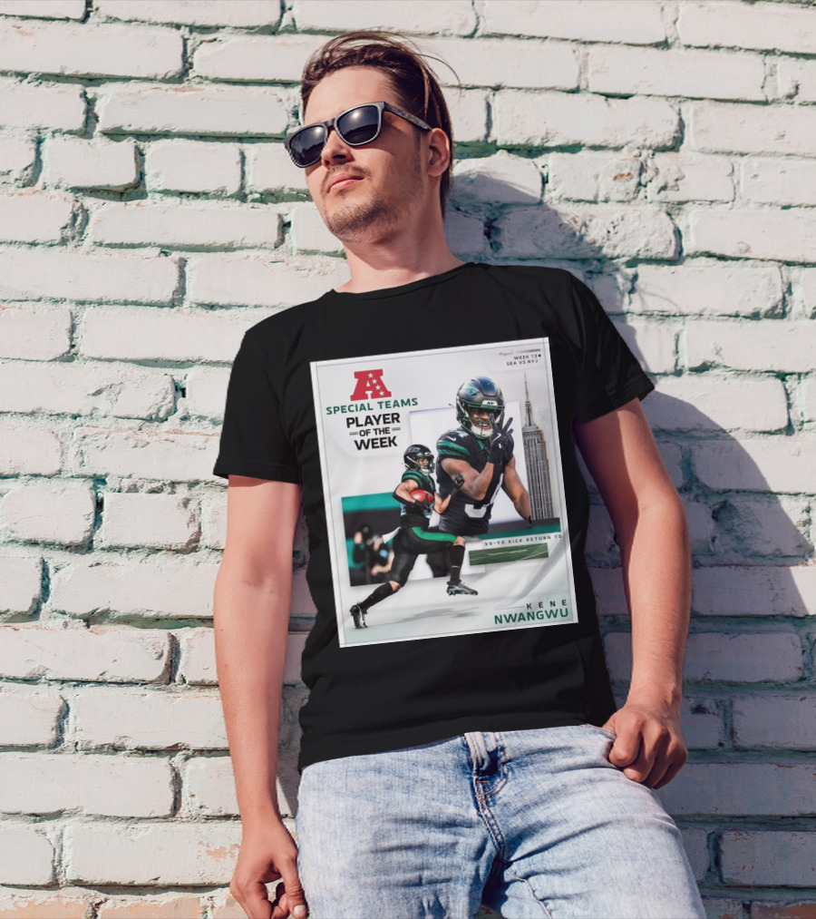 New York Jets Kene Nwangwu AFC Special Teams Player Of The Week Week 13 SEA Vs NYJ 99-Yd Kick Return TD T-Shirt