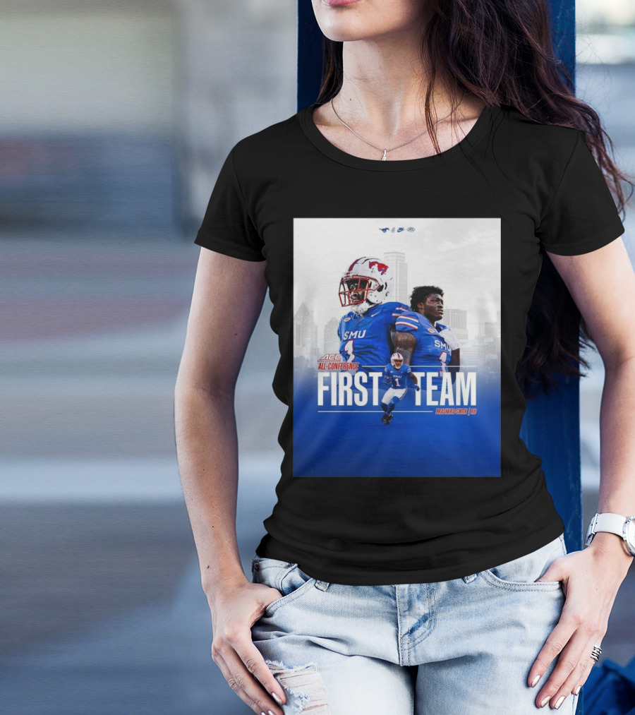 SMU Mustangs First Team ACC All-Conference Brashard Smith RB T-Shirt