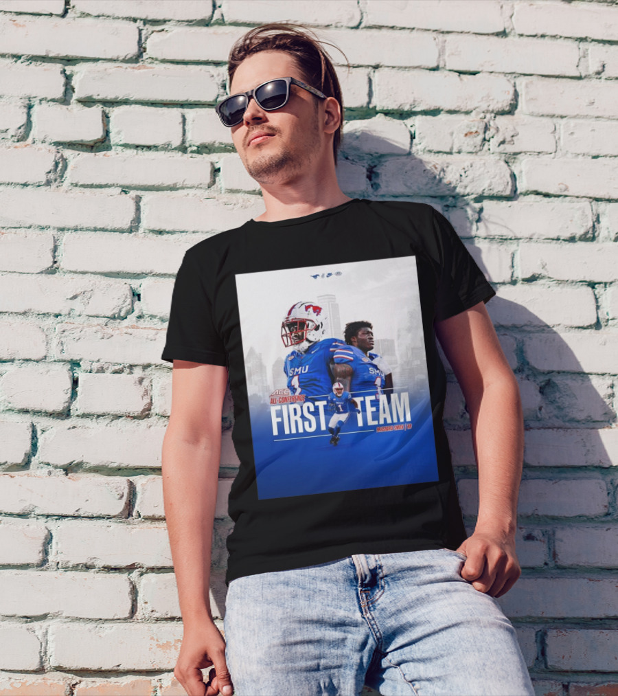 SMU Mustangs First Team ACC All-Conference Brashard Smith RB T-Shirt