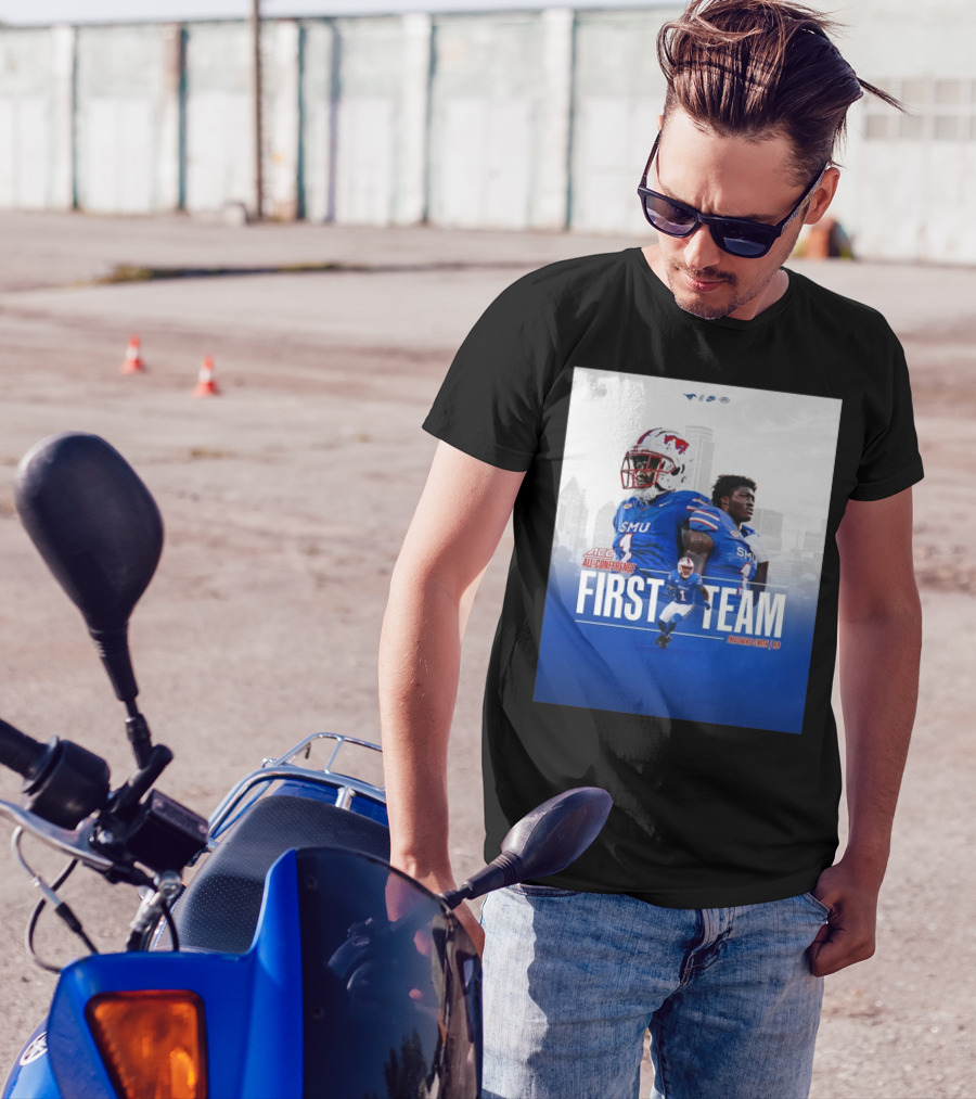 SMU Mustangs First Team ACC All-Conference Brashard Smith RB T-Shirt