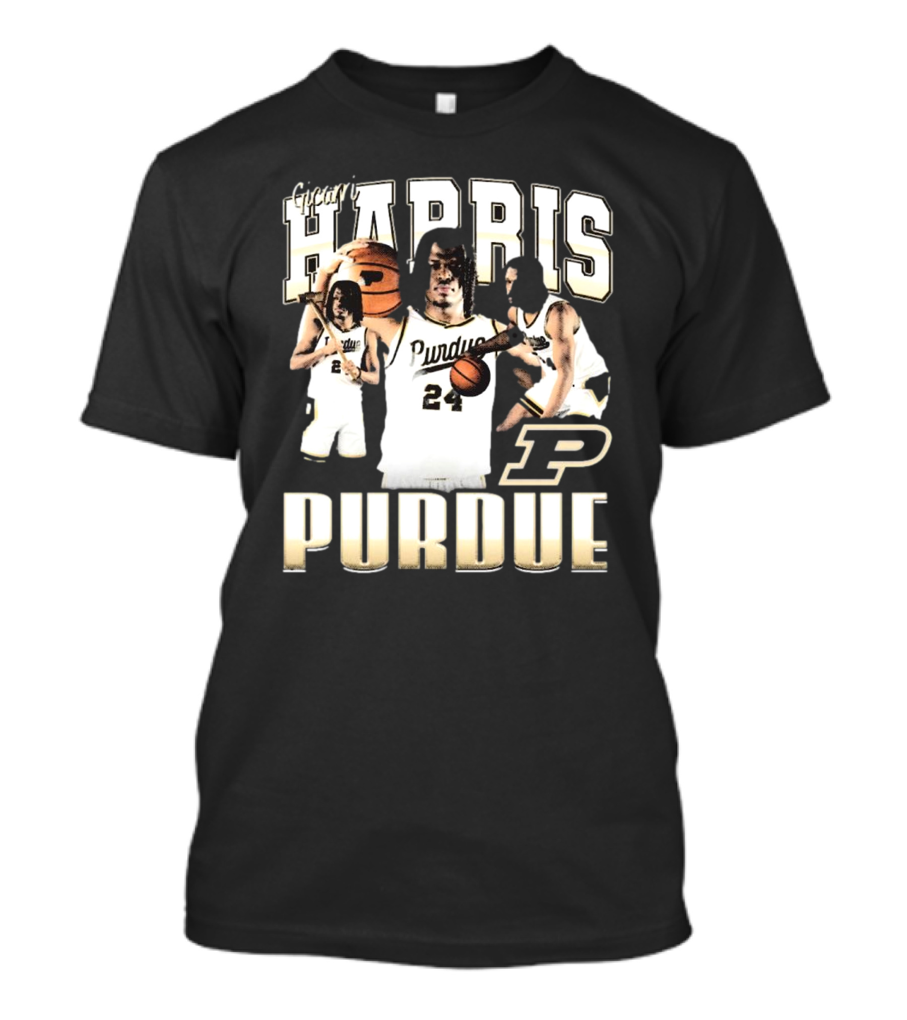 Gicarri Harris Purdue Boilermakers Basketball 90s Style 24 T-Shirt
