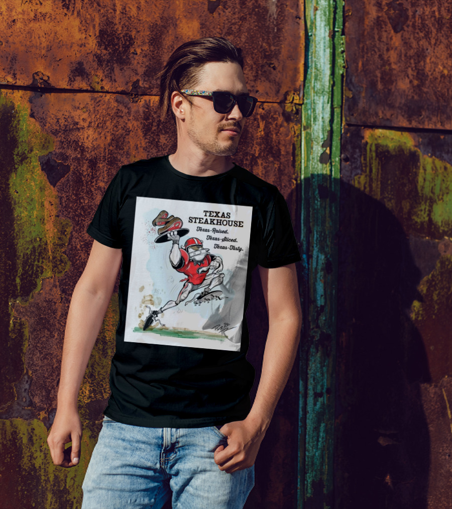Georgia Bulldogs Texas Steakhouse Texas-Raised Texas-Sliced Texas-Tasty T-Shirt