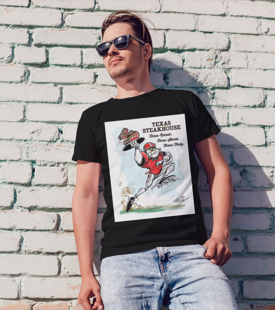 Georgia Bulldogs Texas Steakhouse Texas-Raised Texas-Sliced Texas-Tasty T-Shirt