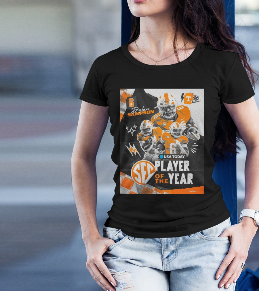 Tennessee Vols Dylan Sampson SEC Player Of The Year 2024 USA Today T-Shirt