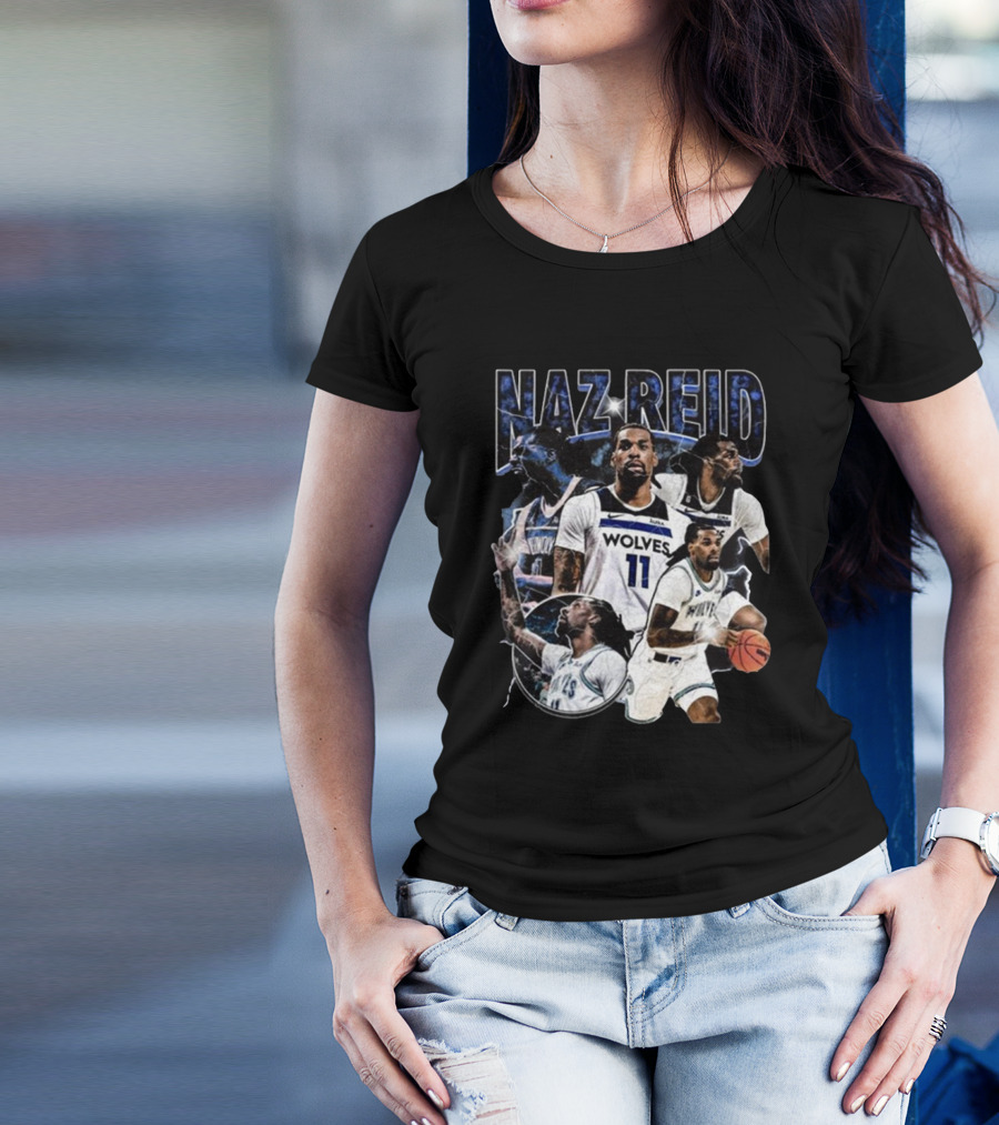 Naz Reid Minnesota Timberwolves NBA Player Collage T-Shirt
