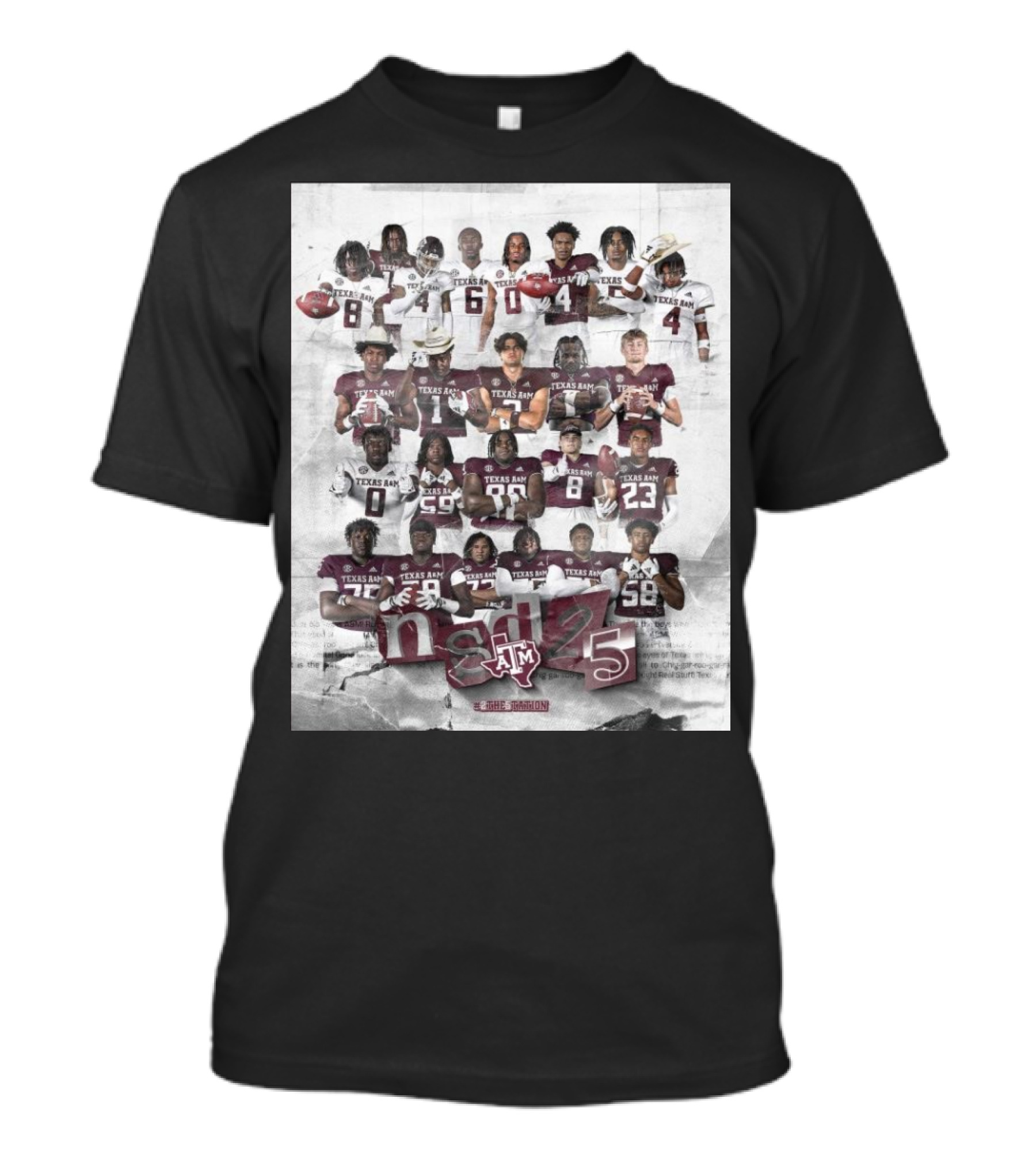 Texas A&M Aggies NSD 25 2The5Tation Players GigEm The Nation T-Shirt