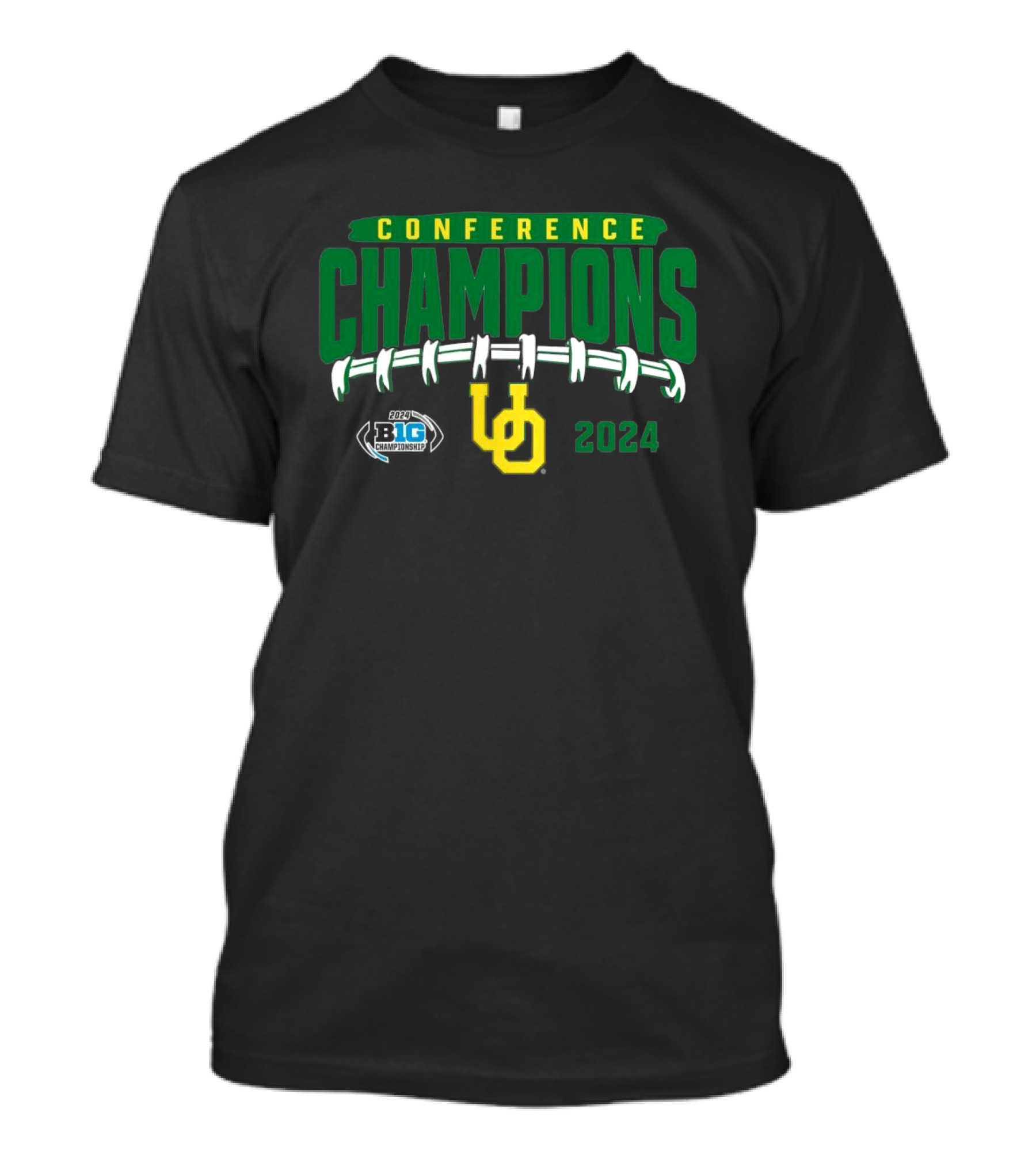 Oregon Ducks 2024 Big Ten Championship Conference Champions Football T-Shirt