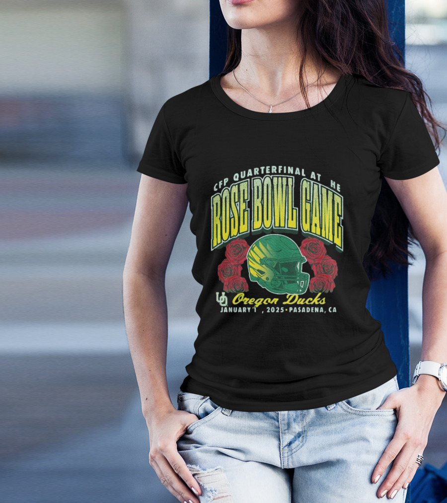 CFP Quarterfinal At The Rose Bowl Game Oregon Ducks January 1, 2025 Pasadena, CA T-Shirt